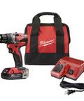 18V Brushless Drill Driver Kit, Compact Half Inch Cordless Power Tool With RedLink Electronics And RedLithium Batteries, bag, charger