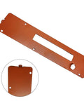 Dado Throat Plate Insert For 10 Inch Table Saw R4513 Replacement Part 089290001183 shown in brown alloy with hole detail