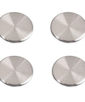 Heavy Duty Stainless Steel Pot Lid Handles Replacement Pack 4pc Rust Proof Knobs Upgrade Your Cookware For Perfect Grip And Easy Daily Cooking Chores Without Worry, 4 brushed steel knobs