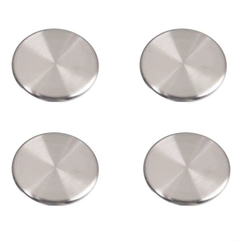 Heavy Duty Stainless Steel Pot Lid Handles Replacement Pack 4pc Rust Proof Knobs Upgrade Your Cookware For Perfect Grip And Easy Daily Cooking Chores Without Worry, 4 brushed steel knobs