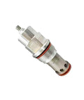 Hydraulic valve RQIB-LAN for SUN, silver metal body with threaded ports and red O-ring