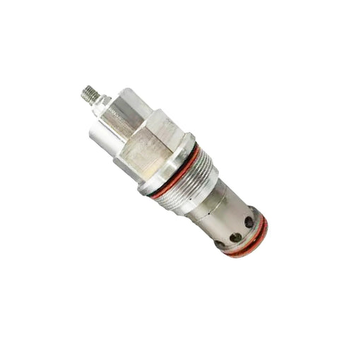Hydraulic valve RQIB-LAN for SUN, silver metal body with threaded ports and red O-ring