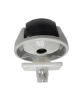 Front view of omni-directional caster wheel for Roborock S7/S70/S75/S8, white and black.