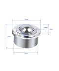 Top Shelf Roller Ball Transfer Bearings And Casters For Industrial Conveyor Rig featuring 5/8 inch steel ball, carbon housing, dimensions 31mm x 21mm.