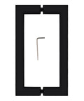 Matte Black Square Tubing Back-To-Back Pull Handles For Glass 8 By 8 In Center-To-Center 8 In Outside Diameter Three Quarters Inch