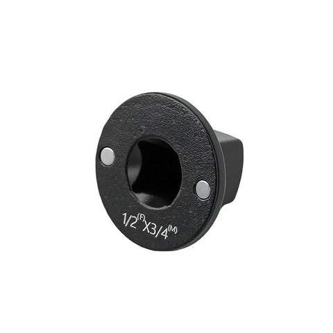 Jiawu Low Profile Socket Adapter Set For Auto Repair And DIY Jobs Includes 4 Piece Magnetic Drive Conversion Kit That Fits Tight Spaces Perfectly While Maximizing Storage Efficiency With Seamless Size Transitions. 1/2 to 3/4 magnetic adapter, black metal, front view