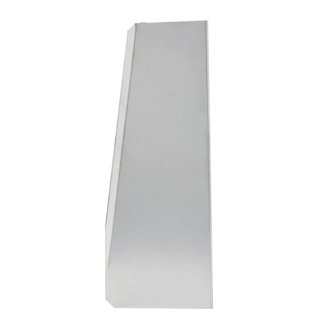 Side view of Wall Mount Aluminum Two Shelf Open Storage Cabinet for Race Trailer Garage Shop Enclosed Trailer Toy Hauler Silver
