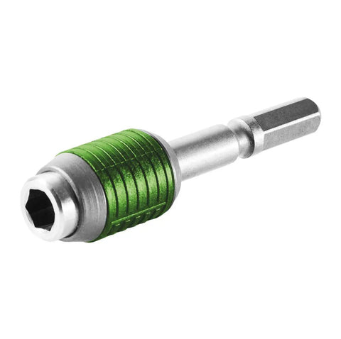 Centrotec Quick Change Bit Holder BHS 60 CE Magnetic 25 mm Shank Adapter in durable metal with green detailing