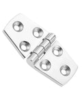 316 Stainless Steel Boat Flush Door Hinges 3 Inch 38x76mm in Silver, heavy-duty flush mount for doors and windows, weatherproof.
