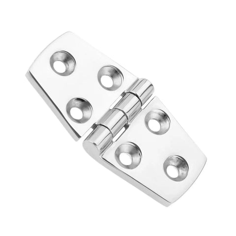 316 Stainless Steel Boat Flush Door Hinges 3 Inch 38x76mm in Silver, heavy-duty flush mount for doors and windows, weatherproof.