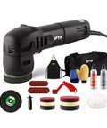 Compact 3 Inch Orbital Polisher With 10mm Orbit 780W Variable Speed Dual Action Ergonomic Grip Includes Polishing Pads Sanding Discs