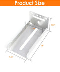 Heavy Duty Soft Close Drawer Slides And Replacement Socks That Glide Like Butter With Zero Jamming Issues Featuring A Rock Solid Rear Bracket For Full Extension Cabinet Drawers Rated At Two Hundred Pounds, silver rear mount bracket shown with dimensions.