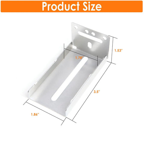 Heavy Duty Soft Close Drawer Slides And Replacement Socks That Glide Like Butter With Zero Jamming Issues Featuring A Rock Solid Rear Bracket For Full Extension Cabinet Drawers Rated At Two Hundred Pounds, silver rear mount bracket shown with dimensions.