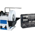 T-8 Hand Tool Sharpening System Bundle With HTK1006 Jig Kit showing water-cooled sharpener and accessory kit for precise tool replication