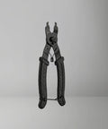 Black 2-in-1 master link pliers from All In One Bike Chain Repair Kit With Chain Breaker Master Link Pliers Wear Checker And Storage Pouch For Seven To Eleven Speed And Single Speed Bicycles Portable Durable And Great For Home Maintenance