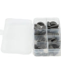 Half Moon Keys Set Carbon Steel Keyway And Key Stock Kit With Storage Box 80 Piece Assortment open box showing compartments