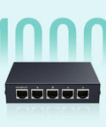 Bi Directional 4 Port Ethernet Switch With 1 Input 4 Outputs Or 4 Inputs 1 Output Gigabit 1000M Ethernet Network Hub front view