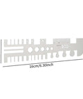 Metal measuring tool from Pro DIY Metal Bender Kit For Sheet Metal And Tubes with folding and auxiliary bending tools.