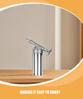 Manual 80cc Grease Gun Portable Alloy With Lock On Coupler For Automotive And Industrial Use, shown on wooden table