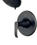 Tub And Shower Trim Kit With Valve And Cartridge Included For One Handle Installation In Tuscan Bronze Finish, three-hole setup