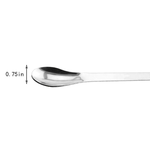 Stainless Steel Micro Lab Sampling Scoop Set Of 4 Long Handle Spatulas And Reagent Spoons For Chemistry And Science Lab Use Deep Bottle Sampling Durable Hygienic Easy To Clean Versatile Lab Tools, 0.75 in spoon head