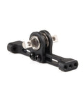 Adjustable Aluminum Carrier Bearing Cross Member For SCX24 One Twenty Fourth Scale Micro Crawler Build Upgrade 35mm Wide With 3mm D Shaped Shaft CNC Machined Lightweight Durable Performance, side view