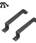 6.1 Inch Barn Door Handles Set Black Gate Pulls for barn doors sheds garages fences and sliding doors rustic farmhouse industrial style 2 pack