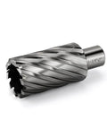 Annular cutter with Weldon shank; 3/4 in cutting diameter, 1-3/8 in shank, 2 in depth, HSS for magnetic drill press