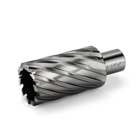 Annular cutter with Weldon shank; 3/4 in cutting diameter, 1-3/8 in shank, 2 in depth, HSS for magnetic drill press