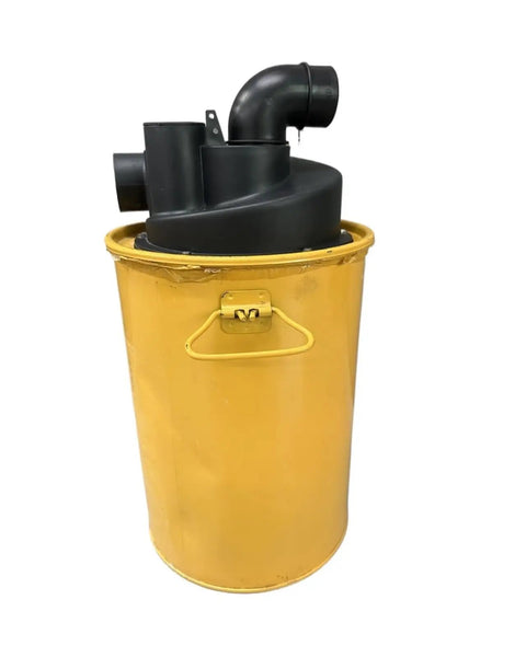 2.5 Inch Woodworking Dust Collector With Dual Filtration Cyclone System and Turbocharged Suction in yellow container