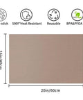 16x24 Inch Teflon Sheets For Heat Press Machines Nonstick Reusable PTFE Paper Roll For Cricut Sublimation Heat Transfer