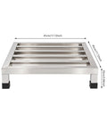 Heavy Duty Stainless Steel Shelving Three Pack Built Different For Serious Garage Storage Up To Seven Hundred Pounds Per Shelf Rust Resistant Warehouse Organization Total Knockout Deal, 45cm x 45cm x 10cm rack.