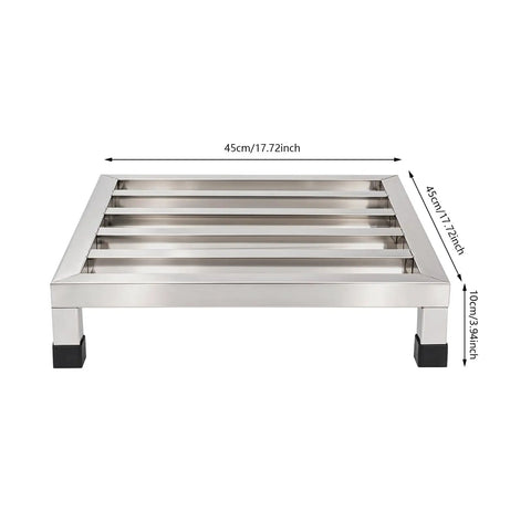 Heavy Duty Stainless Steel Shelving Three Pack Built Different For Serious Garage Storage Up To Seven Hundred Pounds Per Shelf Rust Resistant Warehouse Organization Total Knockout Deal, 45cm x 45cm x 10cm rack.