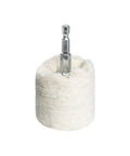 Heavy Duty Cotton Polishing Wheels Cloth Buffing Attachment With 6mm Shank for Wood and Metal Projects close-up view.