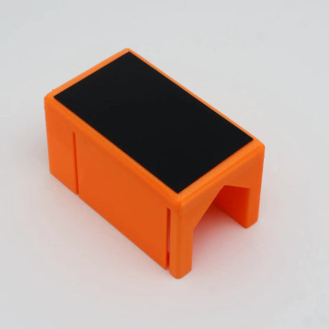 Compact 90 Degree And 45 Degree Cutting Guide For Woodworking, Portable orange plastic miter and straight cut guide with black top