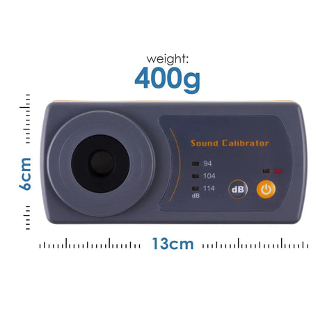 Sound Level Calibrator For Meters 94dB 104dB 114dB With 1kHz Reference Half Inch Microphone IEC 61094-1 and IEC 61094-4 Compatible