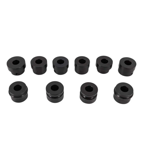 Set of ten black dies included with Pro Grade Sheet Metal Bead Roller for Beading and Flaring 18 Inch Throat Depth Heavy Duty Beading Tool