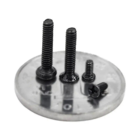 Top Shelf Micro Screw Kit With Dependable Driver Ideal For Glasses Laptops Watches And Electronics Back Covers Rust Proof precision screws in assorted sizes.