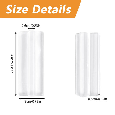 Mini Self Adhesive Drawer Pulls 12 Pack Clear Silicone Handles for Cabinets and Dressers No Punch Install Waterproof Non Toxic Easy Grip for Glass Doors and Windows size detail 4.8cm x 2cm