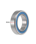 Side view of Double Sealed Chrome Steel Deep Groove Ball Bearings 10mm 16mm 4mm MR1016 2RS for gearhead DIYers and makers.