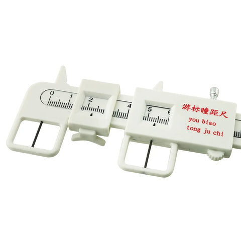 PD Ruler Pupillary Distance Meter For Glasses Fitting Vernier Optical Tool For Precise Eye Measurements 0-100mm Range Easy To Use Mirror Method PVC Ophthalmic Gauge For Home Eye Care And Online Glasses Purchase, white PVC ruler
