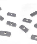20 Pack 1/4-20 Spot Weld Nuts Dual Tab Fasteners Pro Hardware Kit For Aluminum Extrusion Jobs showing C1010 carbon steel nuts.