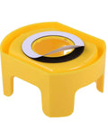 30Mm Push Switch Button Protective Cover With Emergency Stop Warning Circle Yellow 2 Pack Keeps Accidental Presses From Happening Durable Plastic Shield For Industrial Switches