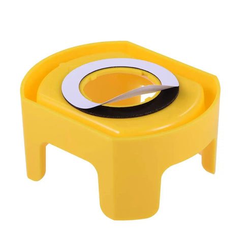 30Mm Push Switch Button Protective Cover With Emergency Stop Warning Circle Yellow 2 Pack Keeps Accidental Presses From Happening Durable Plastic Shield For Industrial Switches