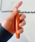 7.5 Inch Badass Cheese Slicer Kit Stainless Steel Wire Cutter With Wood Handle showing smooth wooden handle grip.