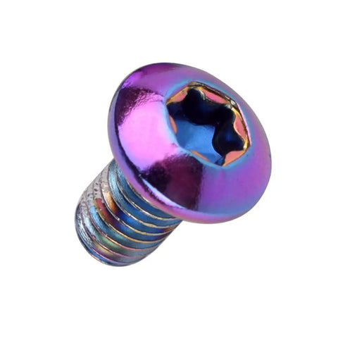 12Pcs M5x10mm Disc Brake Rotor Bolts For MTB Torx T25 Screws Rainbow Finish