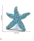 4 Piece Mediterranean Blue Iron Cabinet Knobs Set With Seahorse, Starfish, Crab, And Shell Handles For Cabinets