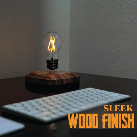 Floating Light Bulb Lamp With Magnetic Levitation And Wireless LED Illumination Cool Night Light For Modern Room Decor Eye Catching Tech Toy Rotating Floating Light For Desk Or Shelf