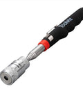 Black Magnetic Telescoping Pickup Tool With Led Light 8 Lb Lifting Capacity Extendable From 7.7 To 32 Inches with metal handle