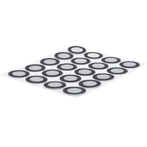 200 Pcs 3D Scanning Markers 12mm Inner Diameter, 19mm Outer Diameter, High Reflectivity Waterproof Dots For Motion Capture And Gait Analysis, Precise 3D Positioning Targets With Reflective Technology on a sheet